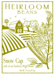 Snow Cap Beans Label